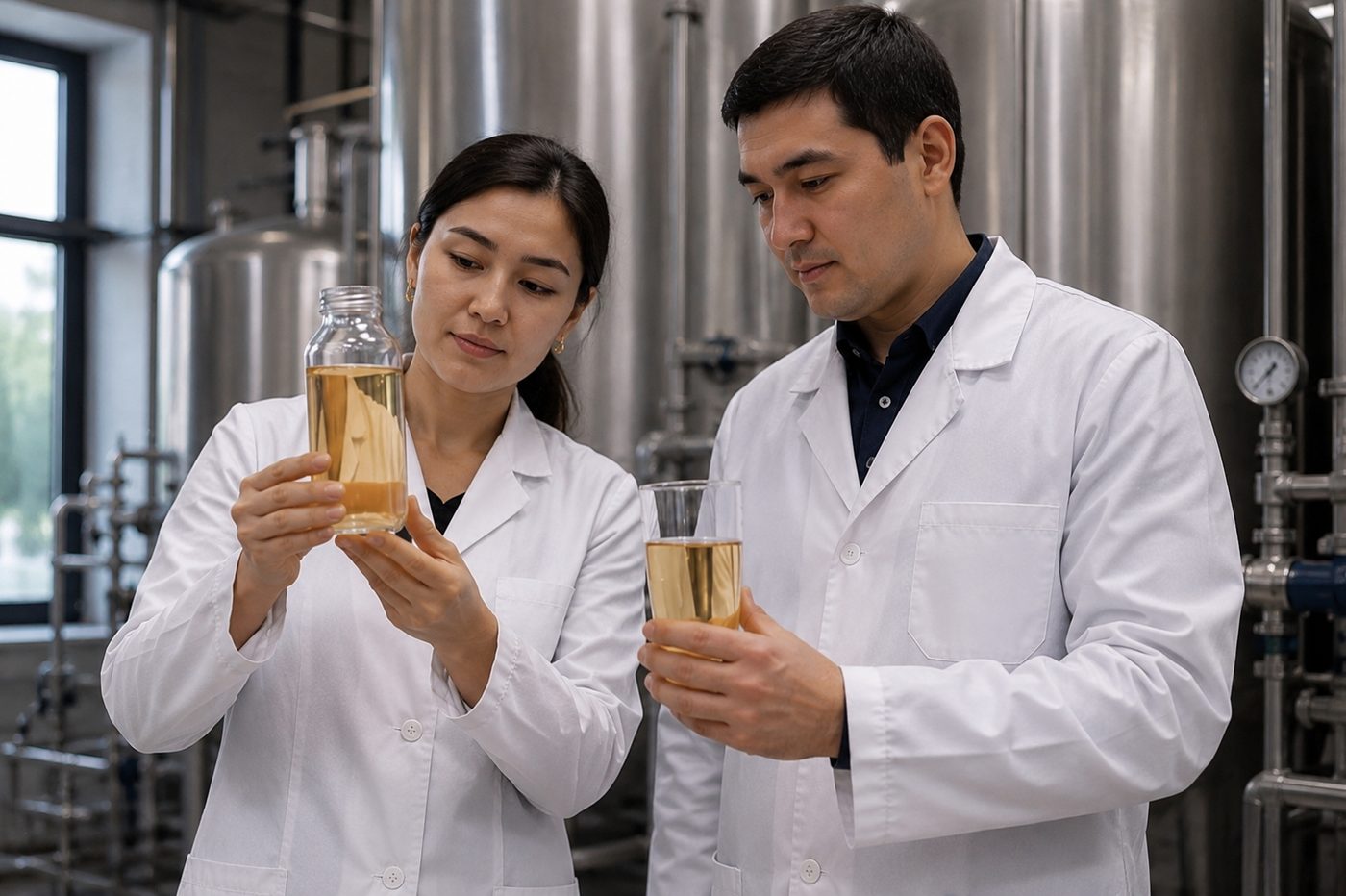Laboratory inspection of fruit concentrate samples